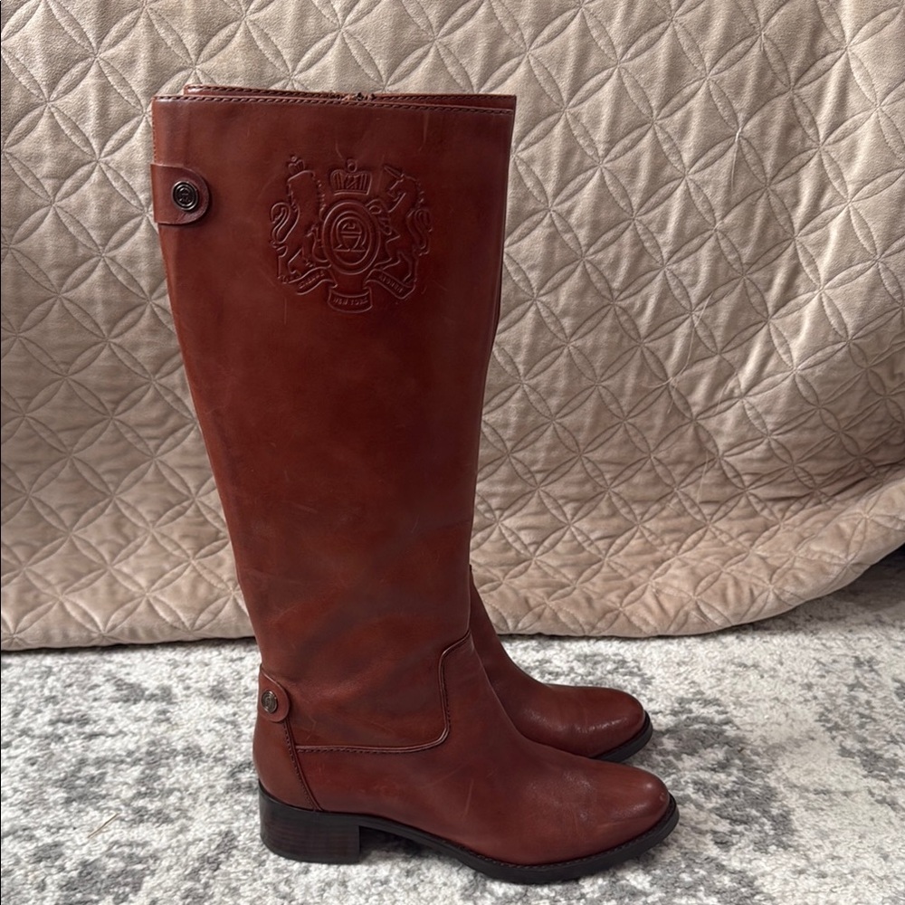 Etienne Aigner Women's Brown Leather Knee-High Boots